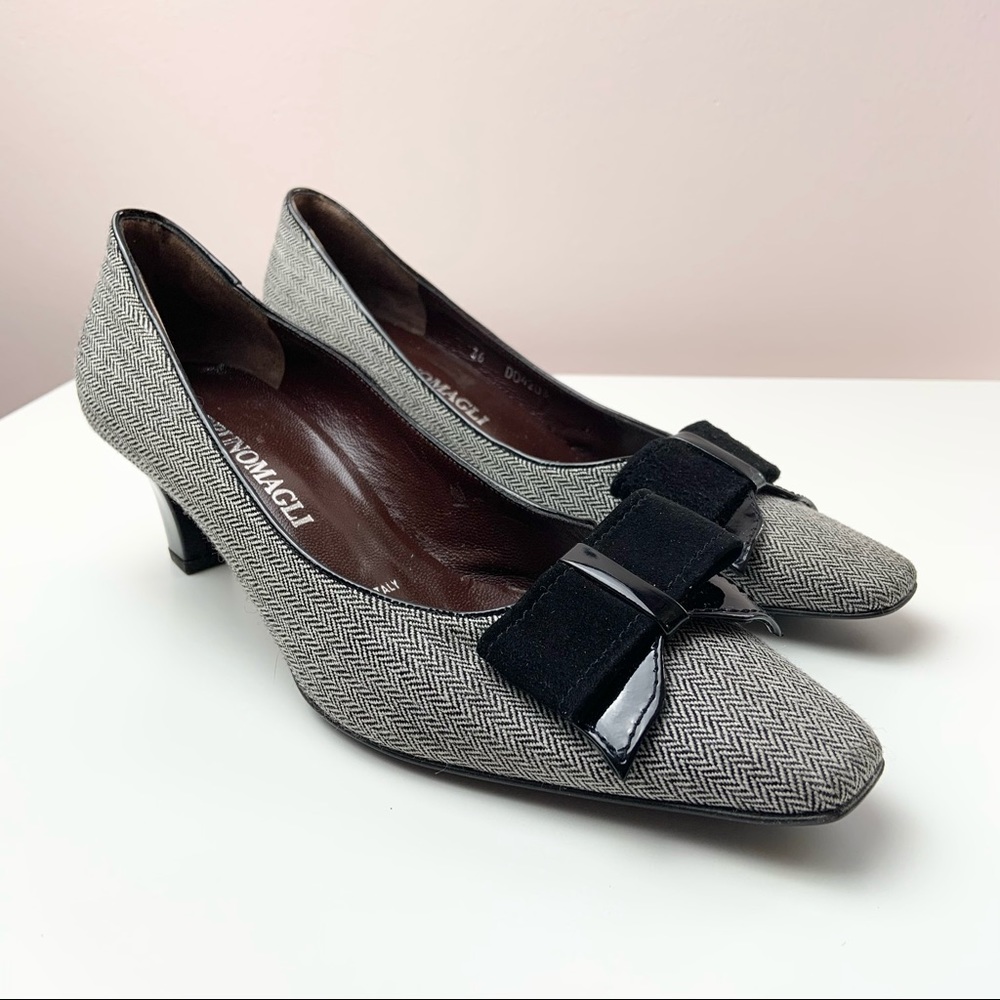 Bruno Magli Chevron Bow Heels